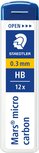 Staedtler Mars micro potloodstiften, 0,3 mm, HB, etui van 12 stuks Staedtler Mars micro potloodstiften, 0,3 mm, HB, etui van 12 stuks