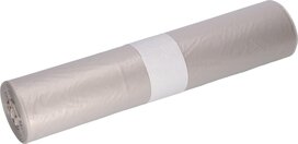 Deiss vuilniszak, ft 70 x 110 cm, transparant, LDPE, rol van 25 stuks Deiss vuilniszak, ft 70 x 110 cm, transparant, LDPE, rol van 25 stuks