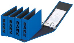 Pagna ringmap (PCR) ft 14 x 25 cm, blauw, glans uitvoering met zwarte belettering Pagna ringmap (PCR) ft 14 x 25 cm, blauw, glans uitvoering met zwarte belettering