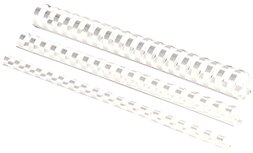 Fellowes bindruggen, pak van 100 stuks, 12 mm, wit Fellowes bindruggen, pak van 100 stuks, 12 mm, wit