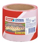Tesa waarschuwingstape afzetlint niet klevend, ft 80 mm x 100 m, rood/wit Tesa waarschuwingstape afzetlint niet klevend, ft 80 mm x 100 m, rood/wit