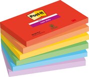 Post-it Super Sticky notes Playful, 90 vel, ft 76 x 127 mm, geassorteerde kleuren, pak van 6 blokken Post-it Super Sticky notes Playful, 90 vel, ft 76 x 127 mm, geassorteerde kleuren, pak van 6 blokken