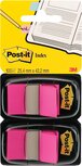 Post-it index standaard, ft 24,4 x 43,2 mm, houder met 2 x 50 tabs, roze Post-it index standaard, ft 24,4 x 43,2 mm, houder met 2 x 50 tabs, roze