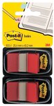 Post-it index standaard, ft 24,4 x 43,2 mm, houder met 2 x 50 tabs, rood Post-it index standaard, ft 24,4 x 43,2 mm, houder met 2 x 50 tabs, rood