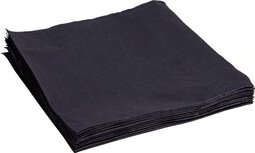 Servetten, ft 24 x 24 cm, 2-laags, zwart, pak van 10 x 400 stuks Servetten, ft 24 x 24 cm, 2-laags, zwart, pak van 10 x 400 stuks