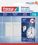 Tesa Klevende Spijker voor Tegels en Metaal, draagvermogen 2 kilogram, blister van 2 stuks Tesa Klevende Spijker voor Tegels en Metaal, draagvermogen 2 kilogram, blister van 2 stuks