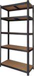 Brasq rek, ft 180 x 90 x 40, 5 legborden, zwart Brasq rek, ft 180 x 90 x 40, 5 legborden, zwart