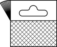 Hang tabs 50 x 50 mm, blister met 10 stuks Hang tabs 50 x 50 mm, blister met 10 stuks