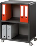 Paperflow universeel mobiel meubel, 2 compartimenten, zwart Paperflow universeel mobiel meubel, 2 compartimenten, zwart