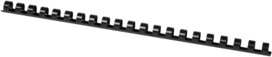 Q-CONNECT bindrug 12mm 21 rings 100 stuks zwart Q-CONNECT bindrug 12mm 21 rings 100 stuks zwart