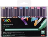 Uni POSCA paintmarker PC-8K, 8 mm, etui van 8 stuks, in geassorteerde metallic kleuren Uni POSCA paintmarker PC-8K, 8 mm, etui van 8 stuks, in geassorteerde metallic kleuren