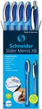Schneider balpen Slider Memo, extra breed, blauw, 4 stuks + 1 Rave GRATIS Schneider balpen Slider Memo, extra breed, blauw, 4 stuks + 1 Rave GRATIS