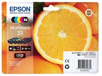 Epson inktcartridge 33, 200 - 300 pagina's, OEM C13T33374011, 5 kleuren Epson inktcartridge 33, 200 - 300 pagina's, OEM C13T33374011, 5 kleuren