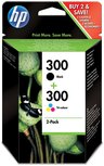 HP inktcartridge 300, 200 pagina's, OEM CN637EE, 1x zwart en 1 x 3 kleuren HP inktcartridge 300, 200 pagina's, OEM CN637EE, 1x zwart en 1 x 3 kleuren