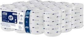 Tork papier toilette Optiserve Coreless, 2-laags, 820 vellen, systeem T7, wit, pak van 24 rollen Tork papier toilette Optiserve Coreless, 2-laags, 820 vellen, systeem T7, wit, pak van 24 rollen