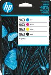 HP inktcartridge 963, 700 - 1.000 pagina's, OEM 6ZC70AE, 4 kleuren HP inktcartridge 963, 700 - 1.000 pagina's, OEM 6ZC70AE, 4 kleuren