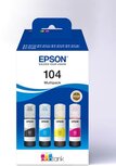 Epson inktfles 104, 4.500 - 7.500 pagina's, OEM C13T00P640, 4 kleuren Epson inktfles 104, 4.500 - 7.500 pagina's, OEM C13T00P640, 4 kleuren