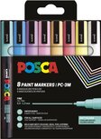 Uni POSCA paintmarker PC-3M, 1,5 mm, etui van 8 stuks in geassorteerde zachte kleuren Uni POSCA paintmarker PC-3M, 1,5 mm, etui van 8 stuks in geassorteerde zachte kleuren