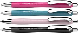 Schneider balpen Slider Rave, extra breed, blauwe inkt, geassorteerde kleuren, doos van 3 +1 gratis Schneider balpen Slider Rave, extra breed, blauwe inkt, geassorteerde kleuren, doos van 3 +1 gratis