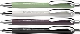 Schneider balpen Slider Rave Trend, extra breed, blauwe inkt, geassorteerde kleuren, doos van 3+1 gratis Schneider balpen Slider Rave Trend, extra breed, blauwe inkt, geassorteerde kleuren, doos van 3+1 gratis