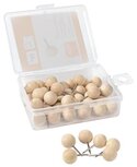Nobo prikbordspelden met houten kop, doosje met 40 stuks Nobo prikbordspelden met houten kop, doosje met 40 stuks