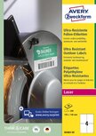 Avery ultra resistente etiketten, ft 105 x 148 mm, doos van 200 etiketten Avery ultra resistente etiketten, ft 105 x 148 mm, doos van 200 etiketten