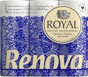 Renova Royal toiletpapier, 4-laags, 140 vel, pak van 63 rollen Renova Royal toiletpapier, 4-laags, 140 vel, pak van 63 rollen