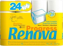 Renova Progress toiletpapier, 2-laags, 140 vellen, pak van 24 rollen Renova Progress toiletpapier, 2-laags, 140 vellen, pak van 24 rollen