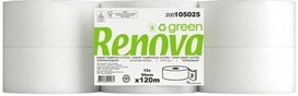 Renova Green toiletpapier Jumbo, 2-laags, 120 meter, pak van 12 rollen Renova Green toiletpapier Jumbo, 2-laags, 120 meter, pak van 12 rollen