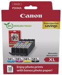 Canon photo value pack CLI-581 XL, 170 - 520 foto's, OEM 2052C006, 4 kleuren Canon photo value pack CLI-581 XL, 170 - 520 foto's, OEM 2052C006, 4 kleuren