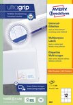 Avery Zweckform 3661, Universele etiketten, Ultragrip, wit, 100 vel, 12 per vel, 70 x 67,7 mm Avery Zweckform 3661, Universele etiketten, Ultragrip, wit, 100 vel, 12 per vel, 70 x 67,7 mm