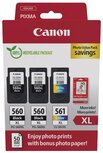 Canon photo value pack 2 x PG-560XL + 1 x CL-561XL, 300 - 400 pagina's, OEM 3712C012, 4 kleuren Canon photo value pack 2 x PG-560XL + 1 x CL-561XL, 300 - 400 pagina's, OEM 3712C012, 4 kleuren
