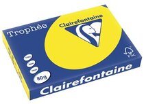 Clairefontaine Trophée Pastel, gekleurd papier, A3, 80 g, 500 vel, fluogeel Clairefontaine Trophée Pastel, gekleurd papier, A3, 80 g, 500 vel, fluogeel