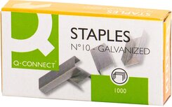 Q-CONNECT nietjes n°10, verzinkt, doosje van 1000 stuks Q-CONNECT nietjes n°10, verzinkt, doosje van 1000 stuks