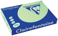 Clairefontaine Trophée Pastel, gekleurd papier, A3, 80 g, 500 vel, groen Clairefontaine Trophée Pastel, gekleurd papier, A3, 80 g, 500 vel, groen
