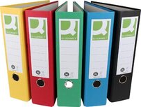 Q-CONNECT ordner, voor ft A4, uit Recycolor papier, rug van 8 cm, geassorteerde kleuren Q-CONNECT ordner, voor ft A4, uit Recycolor papier, rug van 8 cm, geassorteerde kleuren