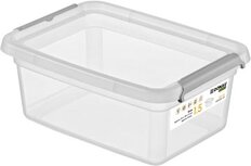 DONAU Home opbergdoos, 1,5 liter, transparant DONAU Home opbergdoos, 1,5 liter, transparant