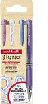 Uni-ball roller Signo Broad Creative, brede punt, etui van 4 stuks: roze, wit, blauw, paars Uni-ball roller Signo Broad Creative, brede punt, etui van 4 stuks: roze, wit, blauw, paars