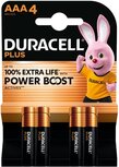 Duracell batterij Plus 100% AAA, blister van 4 stuks Duracell batterij Plus 100% AAA, blister van 4 stuks