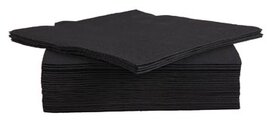 Cosy & Trendy servet, 38 x 38 cm, zwart, 40 stuks Cosy & Trendy servet, 38 x 38 cm, zwart, 40 stuks