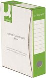 Q-CONNECT archiefdoos, A4, rug 8 cm, in karton van 400 g/m², wit-groen Q-CONNECT archiefdoos, A4, rug 8 cm, in karton van 400 g/m², wit-groen