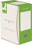 Q-CONNECT archiefdoos, A4, rug 15 cm, in karton van 400 g/m², wit-groen Q-CONNECT archiefdoos, A4, rug 15 cm, in karton van 400 g/m², wit-groen
