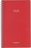 Brepols agenda Breform Polyprop 6-talig, rood, 2026 Brepols agenda Breform Polyprop 6-talig, rood, 2026