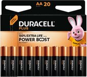 Duracell batterij Plus 100% AA, blister van 20 stuks Duracell batterij Plus 100% AA, blister van 20 stuks