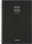 Brepols schoolagenda Weekly Notes Polyprop, zwart, 2025-2026 Brepols schoolagenda Weekly Notes Polyprop, zwart, 2025-2026