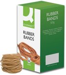 Q-CONNECT elastieken, breedte 1,5 mm, lengte 80 mm, nr 18, doos van 500 g Q-CONNECT elastieken, breedte 1,5 mm, lengte 80 mm, nr 18, doos van 500 g