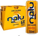 Nalu energiedrank Exotic, blik van 25 cl, pak van 24 stuks Nalu energiedrank Exotic, blik van 25 cl, pak van 24 stuks
