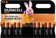 Duracell batterij Plus 100% AA, blister van 8 stuks Duracell batterij Plus 100% AA, blister van 8 stuks