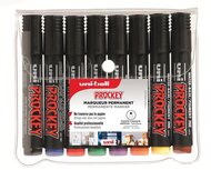Uni-ball permanent marker Prockey PM-122, ronde punt, medium, etui van 8 stuks Uni-ball permanent marker Prockey PM-122, ronde punt, medium, etui van 8 stuks