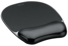 Fellowes Crystals Gel muismat met polssteun, zwart Fellowes Crystals Gel muismat met polssteun, zwart